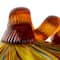 Glitzhome® Short Glass Pumpkin, Multicolor Stripes